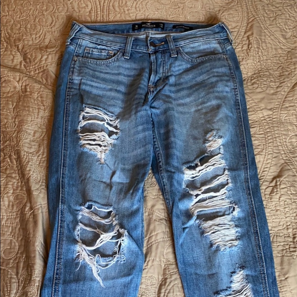 Distressed Hollister Low Rise Boyfriend Jeans